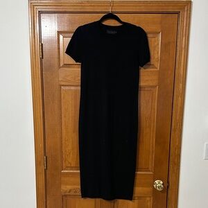 HATCH Maternity The Softsculpt Knit Eliza Dress Black Midi Dress Size 2/Medium